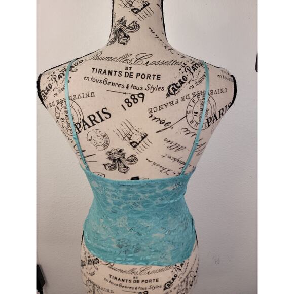 Guess Babydoll Tank Top 2XS Underwired Lace Fitted Sheer VTG 90s Y2K Coquette - Picture 5 of 8
